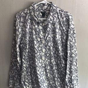 J Crew vine print button-up size L